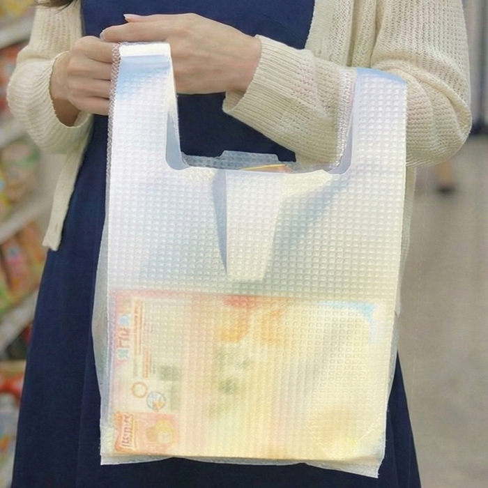 ตราเด็กดีถุงหิ้วพลาสติกใส่ของขนาด12x20นิ้วหนา.04มิลเนื้อถุงขาวแบบ3หูจำนวน1ห่อ/50ใบซื้อ10แถม1