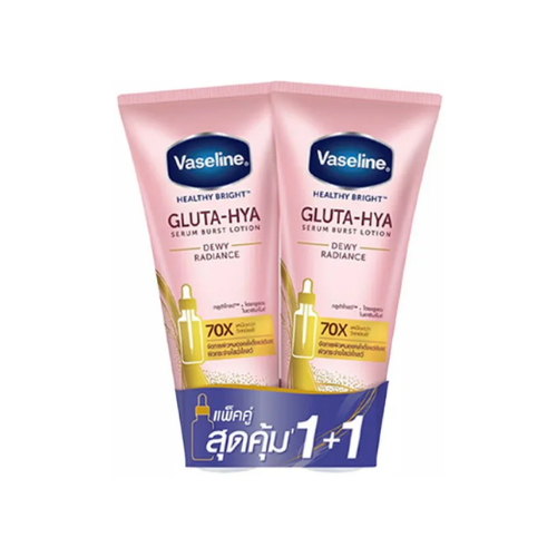 (แพ็คคู่) 290-300 มล. วาสลีน เฮลธี้ไบร์ท กลูต้าไฮยา เซรั่ม เบิสท์ ยูวี รูปที่ 2