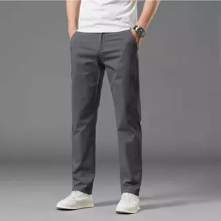 กางเกงขายาวชิโน่ ผ้ายืด ทรงกระบอกเล็ก (Slim-fit) by Normal Boy