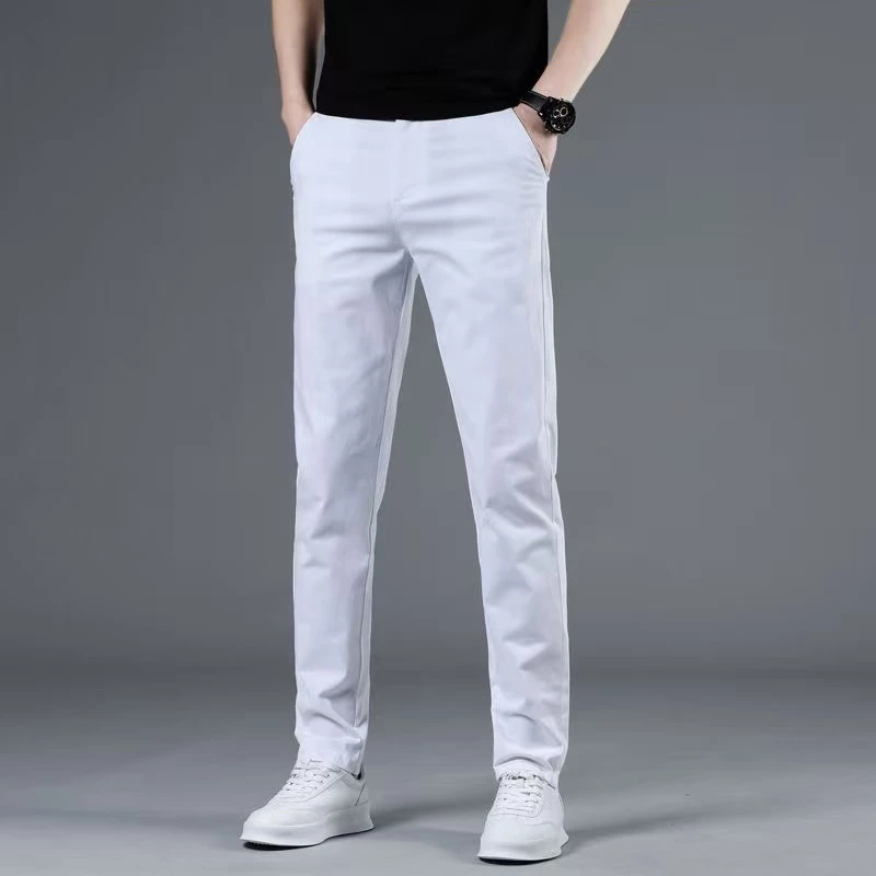 กางเกงขายาวชิโน่ ผ้ายืด ทรงกระบอกเล็ก (Slim-fit) by Normal Boy