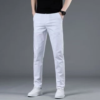 กางเกงขายาวชิโน่ ผ้ายืด ทรงกระบอกเล็ก (Slim-fit) by Normal Boy
