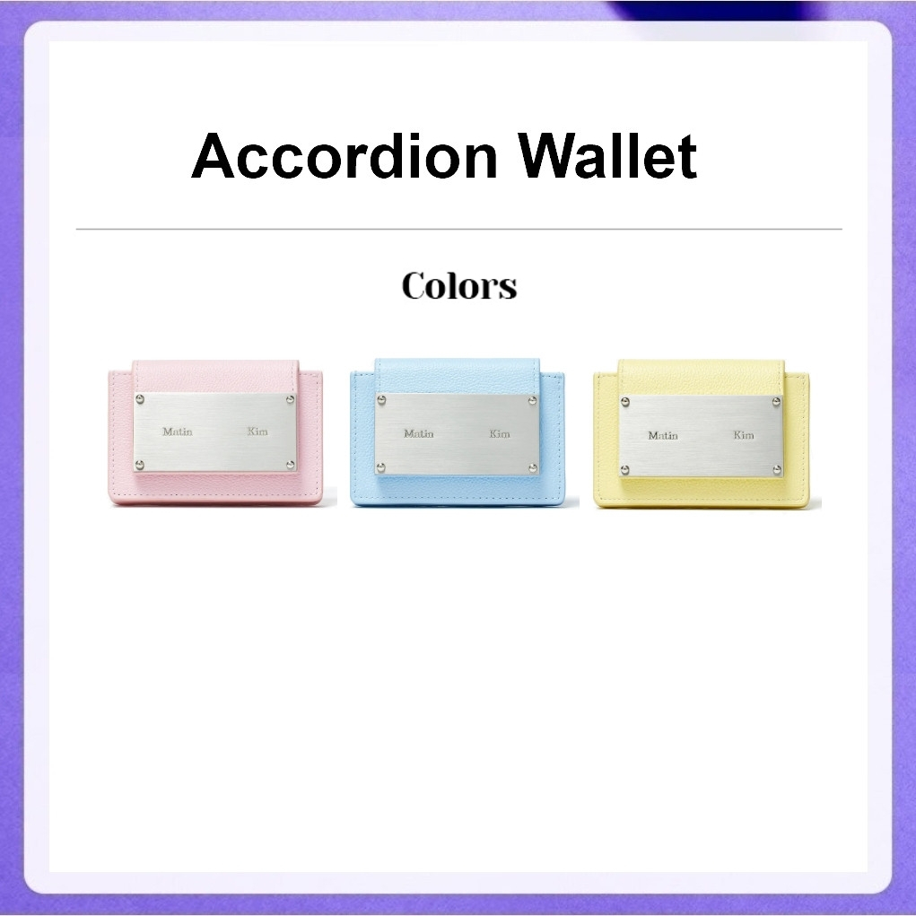 Matin Kim Accordion Wallet (Black, White, Silver, Light, Pink, Lime, Indian Pink, Light Yellow, Green, Gold, Sky, Pink)