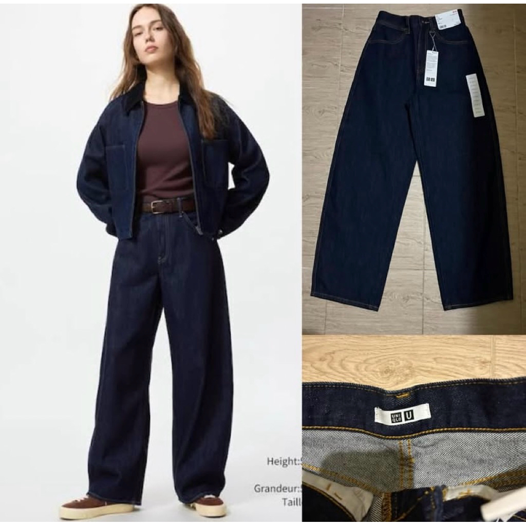 UNIQLO Baggy Curve Jeansคอลใหม่ล่าสุด Sz.22 เอว25-26 shop1490 ปล่อยราคาเท่าที่ซื้อมา ไม่สะดวกไปshopก