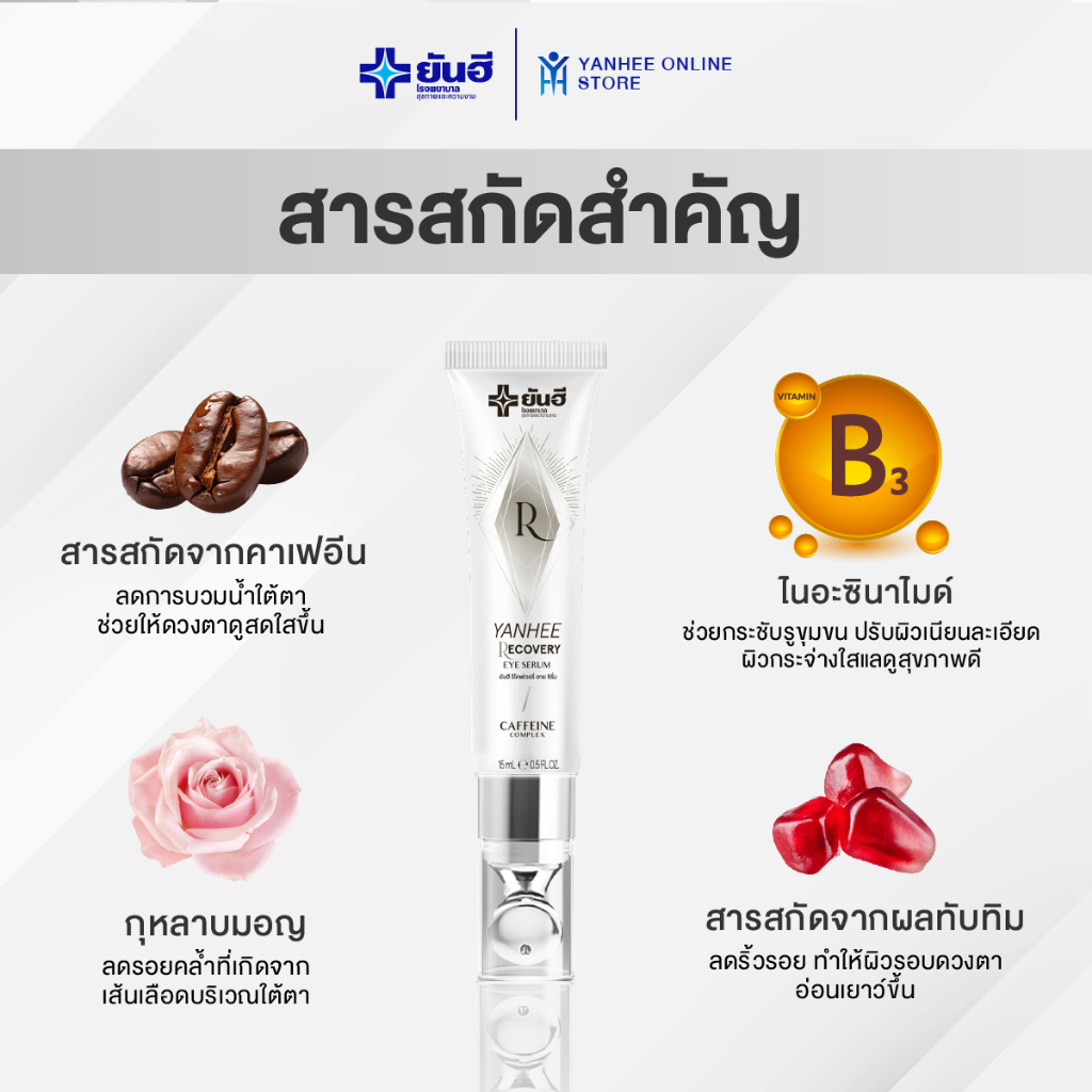 [โปรเซต] Yanhee Recovery Eye Serum+Yanhee Vita8 Ultimate Cream ลดริ้วรอย ผิวอิ่มฟู ยกกระชับ - รูปที่ 2