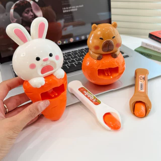 🐰ของเล่นป้อนอาหารลายกระต่าย ป้อนง่าย ตัวใหญ่ ของขวัญวันเกิด ของเล่นสำหรับเด็กผู้หญิงผู้ช่าย ของเล่นน่ารัก เสริมพัฒนาการ