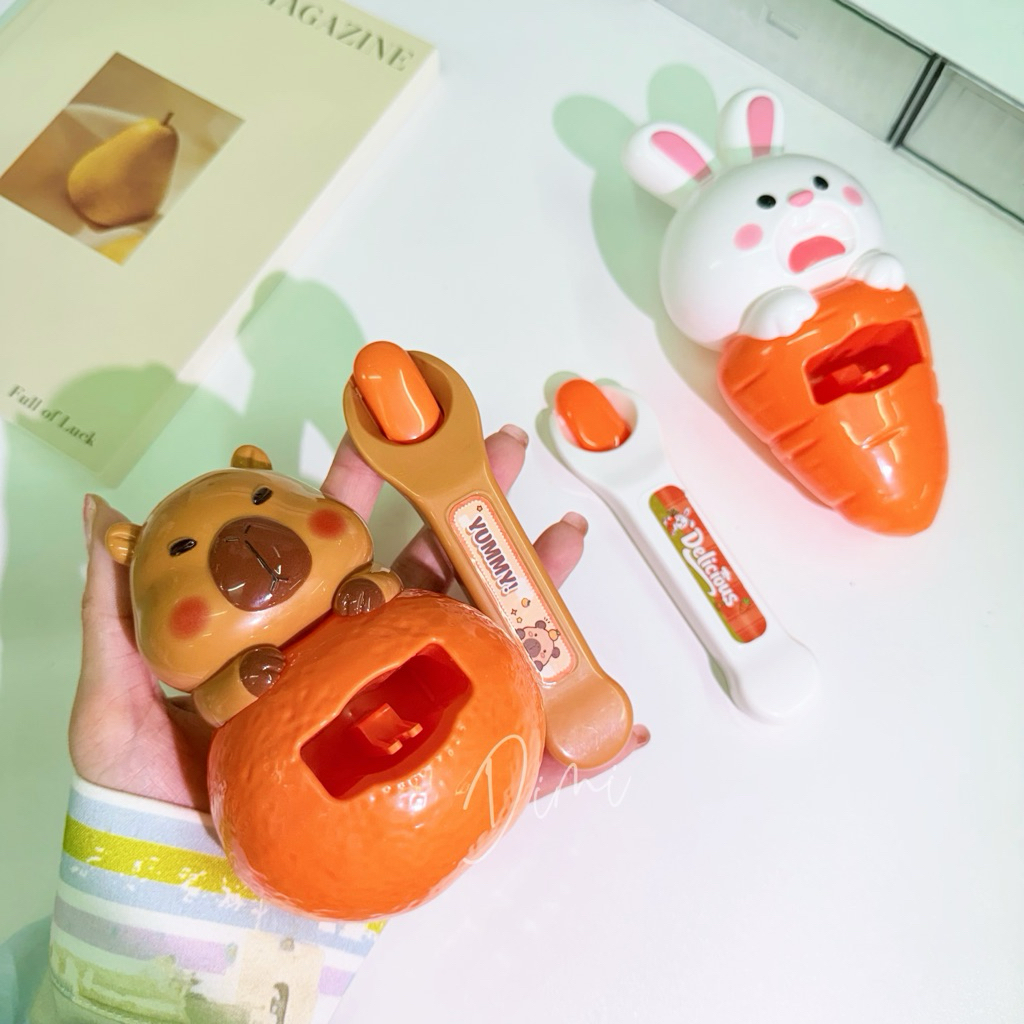 ของเล่นป้อนอาหาร ลายกระต่าย คาบิบาล่า ของขวัญวันเกิดเสรินพัฒนากรและจินตนาการ ของเล่นน่ารัก สำหรับเด็กทุกวัย