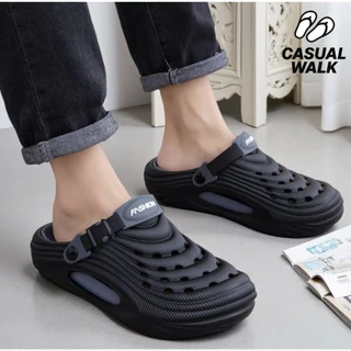 Casual walkรองเท้าผู้ชาย EVA แบบสวม พื้นนุ่ม ระบายอากาศดี มีสายปรับได้ ไซซ์ 39-44
