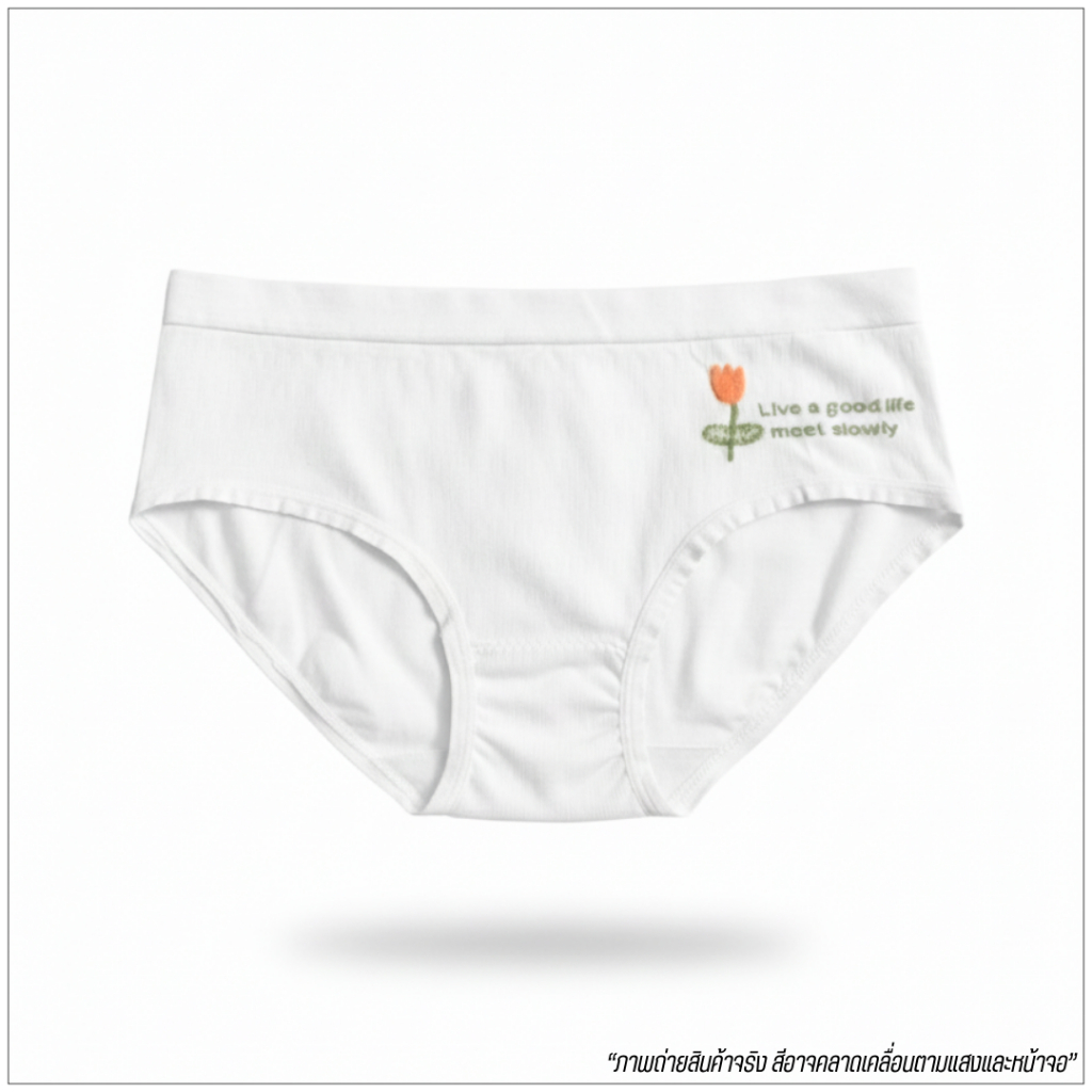 💥TOPLIST💥(N1080) กางเกงในผู้หญิง Cotton Soft พิมพ์ลายดอกไม้ เนื้อนุ่ม ระบายอากาศดี ใส่สบาย - รูปที่ 5