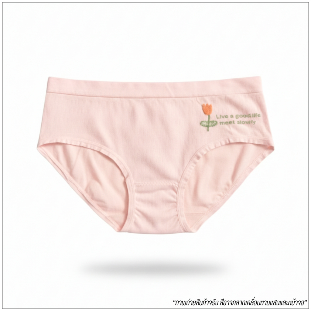 💥TOPLIST💥(N1080) กางเกงในผู้หญิง Cotton Soft พิมพ์ลายดอกไม้ เนื้อนุ่ม ระบายอากาศดี ใส่สบาย - รูปที่ 6