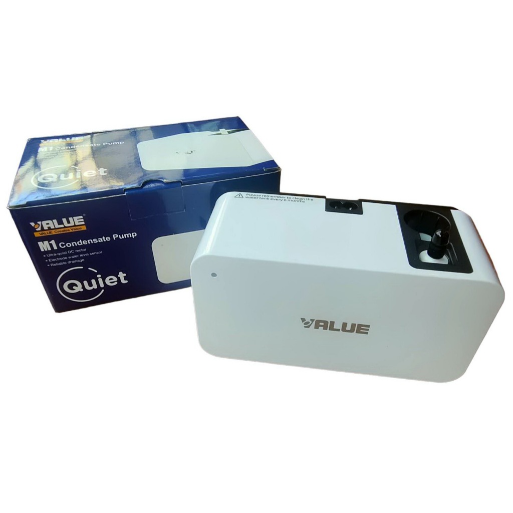(ส่งไวจากไทย) VALUE ปั๊มเดรนน้ำทิ้งแอร์ กาลักน้ำแอร์ ปั๊มน้ำทิ้งแอร์ รุ่น M1 (30,000BTU) และ M2 (45,000BTU) เสียงเงียบ