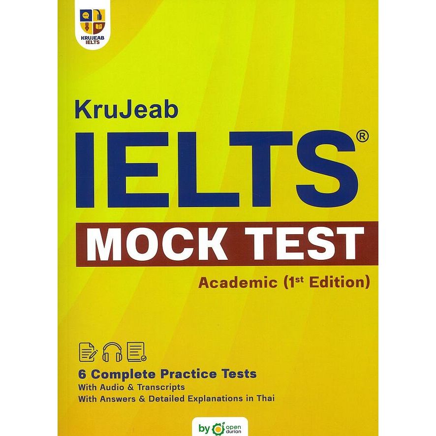 หนังสือ KRUJEAB IELTS MOCK TEST ACADEMIC (1ST EDITION)|9786168379653|C111