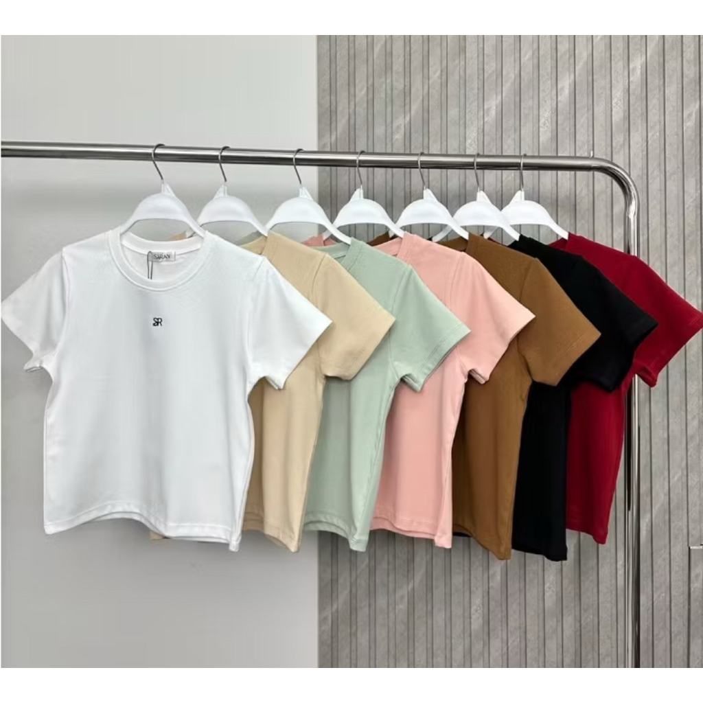 เสื้อแบรนด์ SARAN สีครีม