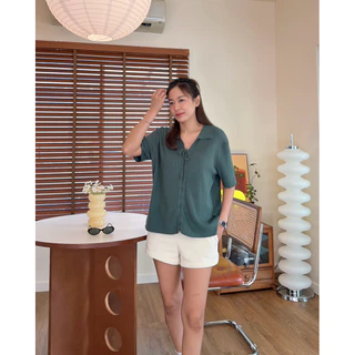 ใหม่! 𝐙𝐈𝐆𝐆𝐀 𝐒𝐇𝐈𝐑𝐓 เสื้อแขนสั้นผ้า Knit ดีเทลผูกเชือก (ผูกเชือกจากร้านแล้ว พร้อมใส่) ผ้านิ่มยืดหยุ่นได้เยอะ