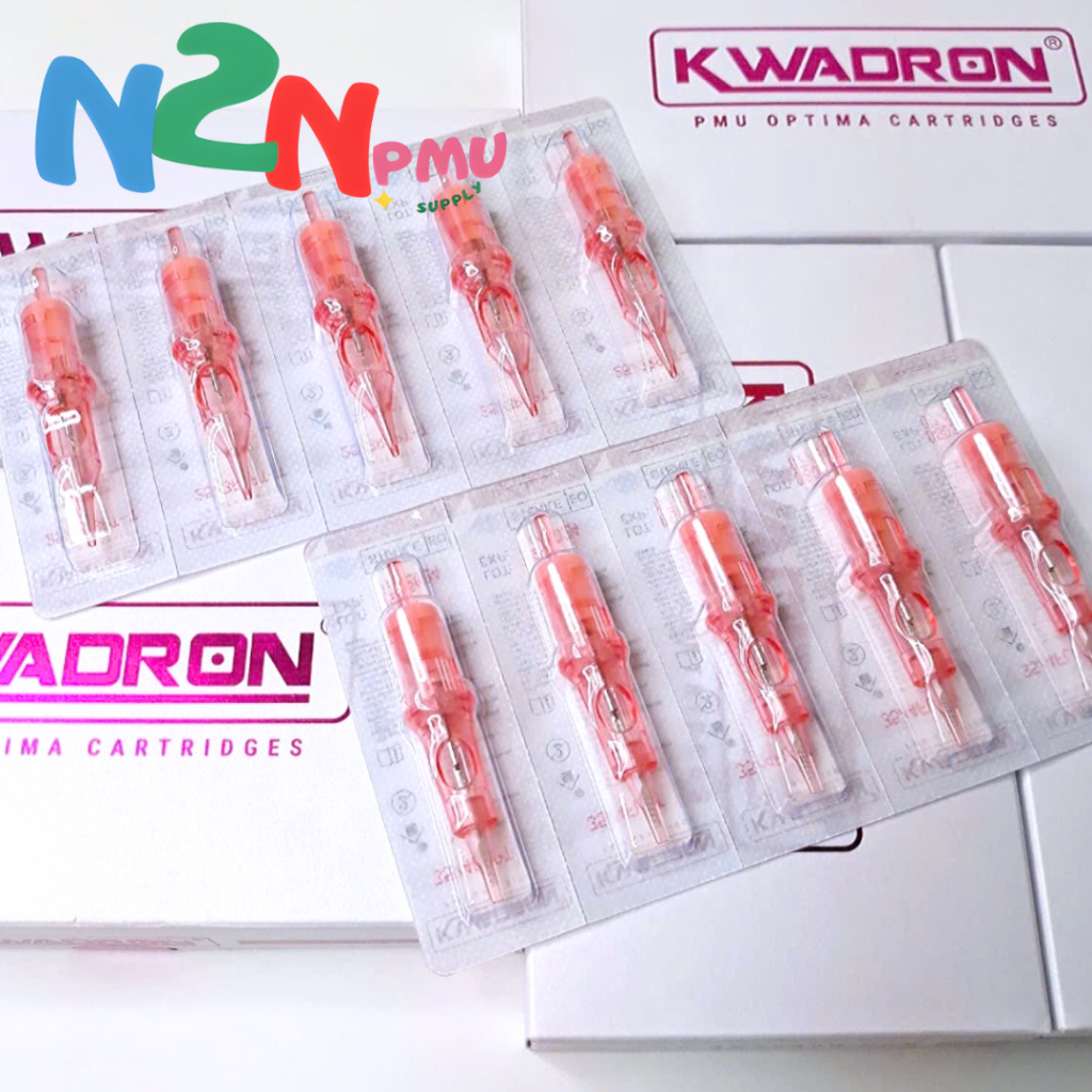 N2NPMU Supply- [ของแท้] เข็ม KWADRON – สำหรับงานสักคิ้วปากขอบตาและ PMU มืออาชีพ – คมชัด เบา ไม่สั่น