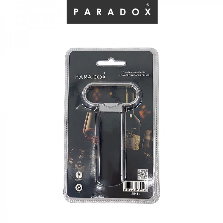 Paradox : ที่เปิดไวน์เก่า บ่มนาน Two Prong Wine Cork Remover with Bottle Opener ZR411NEW