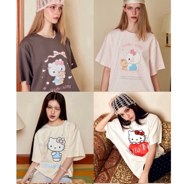 ❤️❤️รวม เสื้อ oversize sweater hoodie Cintage downtown ❤️ kitty collection💚💙🎀