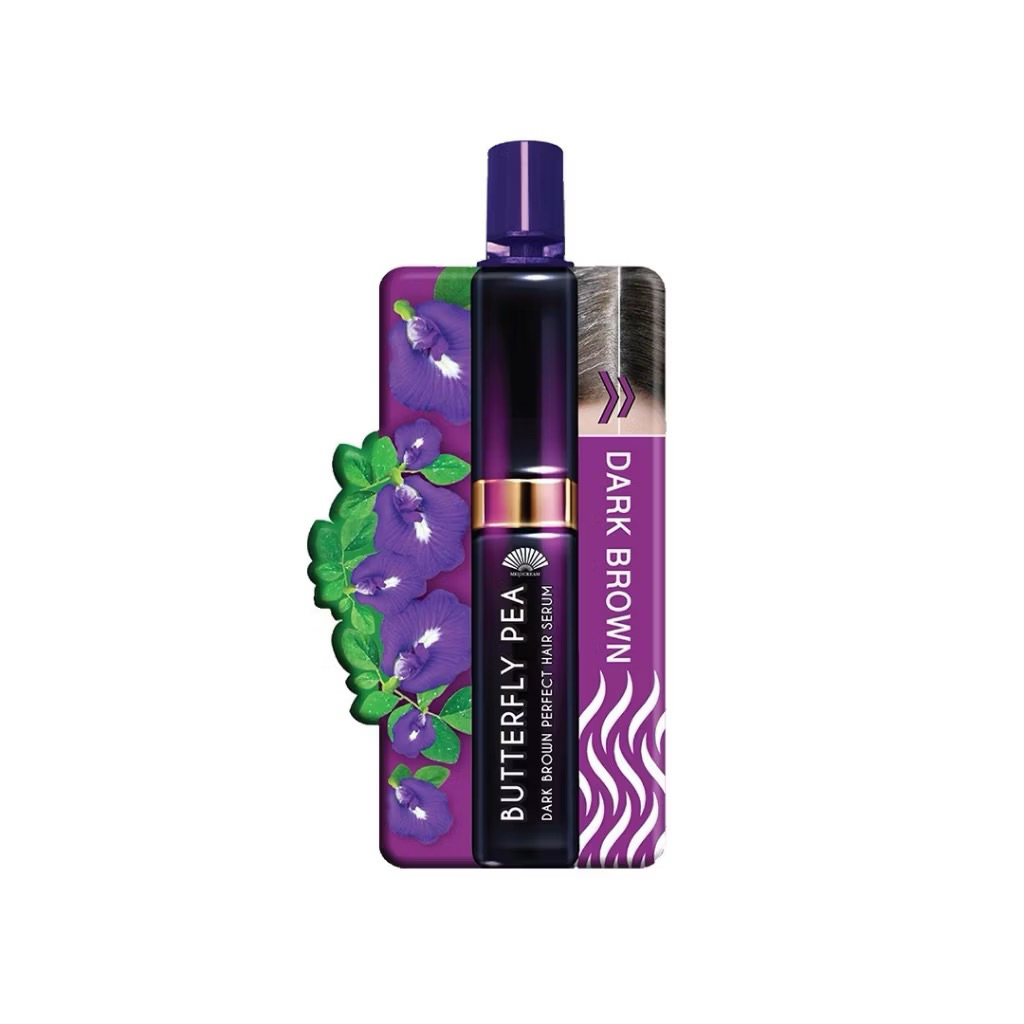 Meiji Butterfly Pea Hair Serum เมจิ เซรั่ม อัญชัน  มาสคาร่าเก็บไรผม สีใส 3g (ซอง) - รูปที่ 7