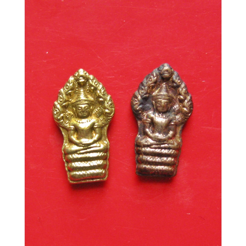 พระนาคปรก ใบมะขาม หลวงพ่อเกษม มงคลเกษม 83 ปี 37 เนื้อทองแดง ทองฝาบาตร