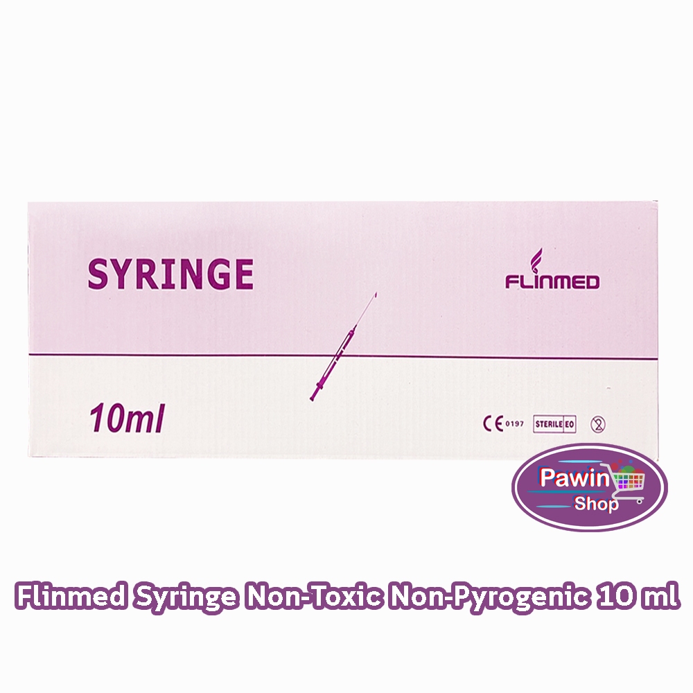 Flinmed Syringe ไซริงค์ กระบอกฉีดยา ไม่มีเข็ม 10 ml. บรรจุ 100 ชิ้น (1 กล่อง) CC 4302