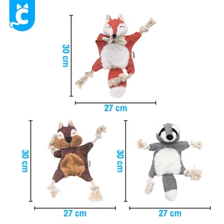 [ส่งฟรี🇹🇭] CleverPet ของเล่นสุนัข บีบมีเสียง ตุ๊กตาหมา จิ้งจอก กระรอก แรคคูน Animal Dog Toy