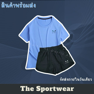 ชุดกีฬากางเกงวิ่งขาสั้น 2ชั้น ออกกำลังกายผู้หญิง SS51