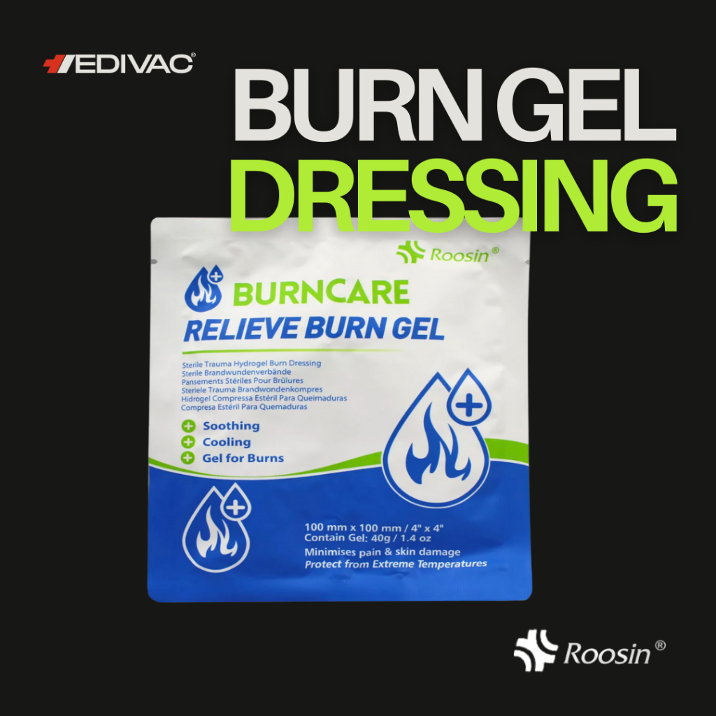 Roosin | แผ่นเจลแปะแผลไหม้ Burn Gel Dressing