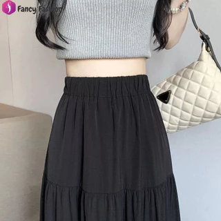 Fancy Fashion กระโปรงยาว กระโปรงชั้น เอวยางยืด ระบาย3ชั้น เนื้อผ้าอย่างดี