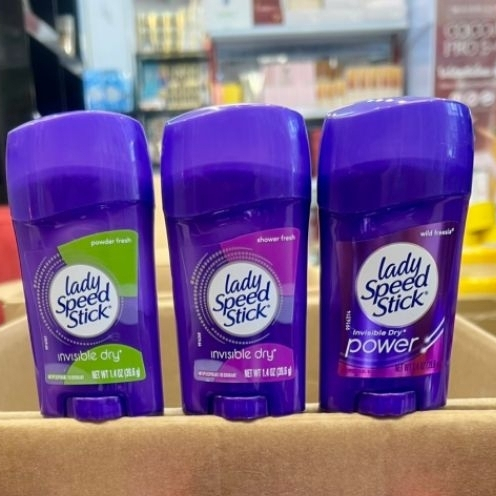 นำเข้า ภาพจริง/ตกปก Lady Speed Stick Invisible Dry Deodorant โรลออนระงับกลิ่นกาย ผลิตในประเทศ USA  (ขนาด39.6g)