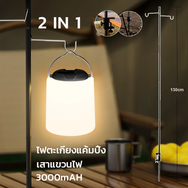 ไฟแคมป์ปิ้ง Type C ชาร์จ ไฟตั้งแคมป์ พลังงานแสงอาทิตย์ โคมไฟเต็นท์ ฟกันน้ําสําหรับกลางแ แสงแสงอาทิตย์ จ้งแบบพกพาเต็นท์