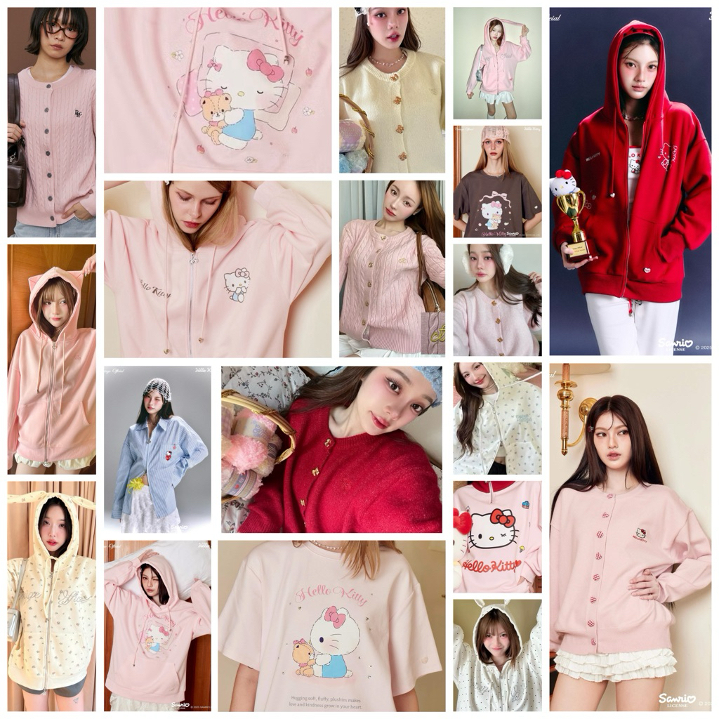 (⚡️ส่งด่วน&พร้อมส่ง) Cintagexkitty✨มือ 1 ทุกตัว✨🍒แบรนด์แท้ 100% เสื้อคาร์ดิแกนไหมพรม เสื้อกันหนาว  ผ้านุ่ม - รูปที่ 2