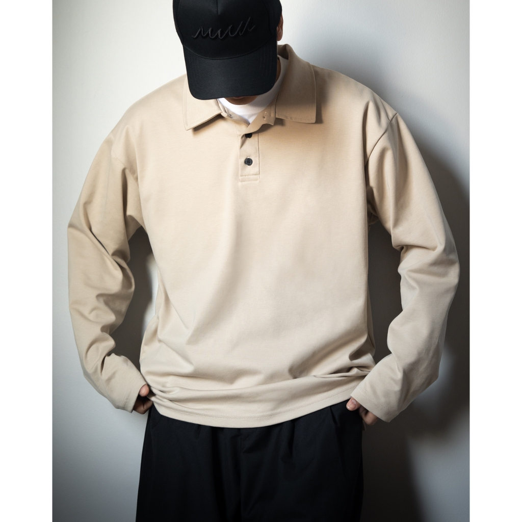 MUU POLO LONG SLEEVE SHIRT เสื้อโปโลแขนยาว เนื้อผ้าสวมใส่สบาย มินิมอล ผู้ชาย ผู้หญิง