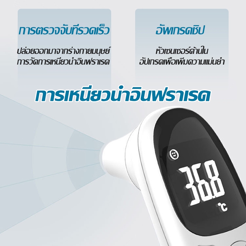 【รับประกัน 5ปี】เครื่องวัดไข้ดิจิตอล แม่นยำ 100% วัดอุณหภูมิใน 1 วินาที ช่วงการวัด .0.1~3m ที่วัดไข้ ปรอทวัดไข้เด็ก - รูปที่ 4