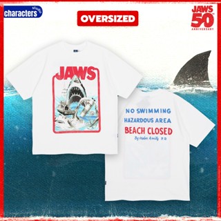 Universal Studios Jaws T-Shirt เสื้อยืดผู้ใหญ่ ลายจอว์ส ผ้าC…
