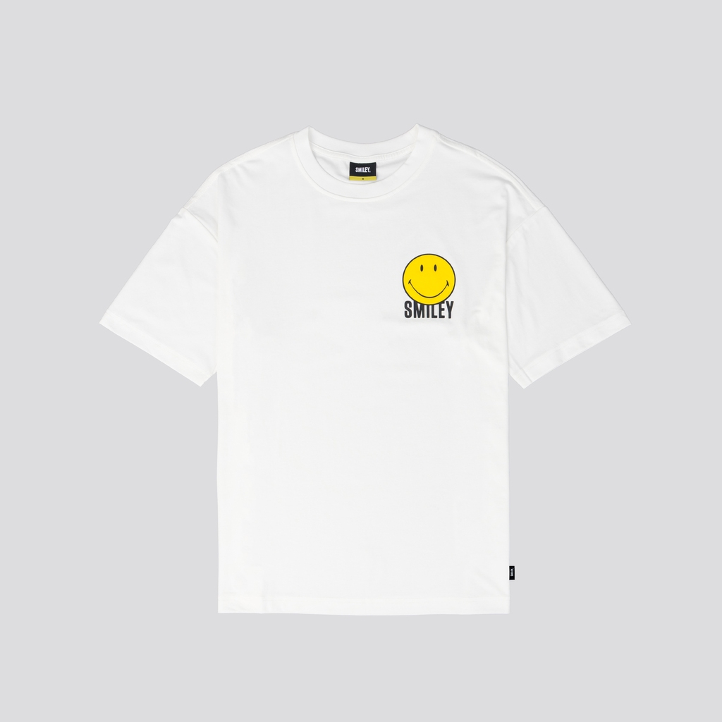SMILEY® WHITE SPARKLE BASICS T-SHIRT