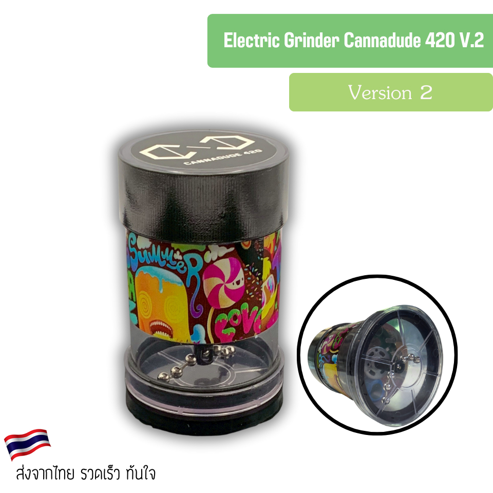 Electric Grinder Cannadude 420 V.2 ระบบเดียวกับ Wakit Grinder [GDS78] เครื่องบดไฟฟ้า อัตโนมัติ