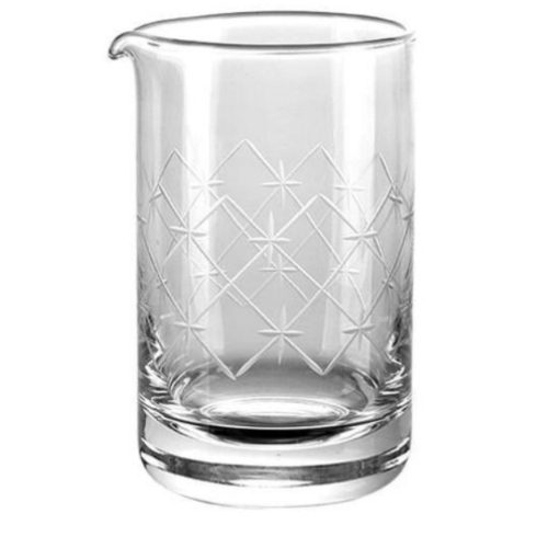แก้วผสมค็อกเทล Japanese Crystal Carved Shuriken mixing Glass- 600 ml