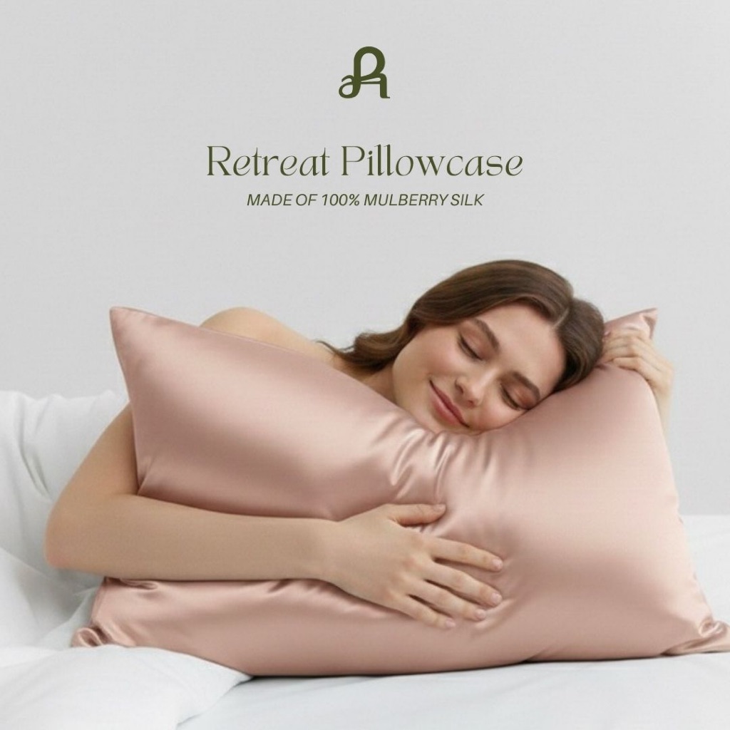Arestale Luxury Mulberry Silk Pillowcase – Anti Aging & Gentle ปลอกหมอนผ้าไหมมัลเบอร์รี่ 22 momme – โปรปัง