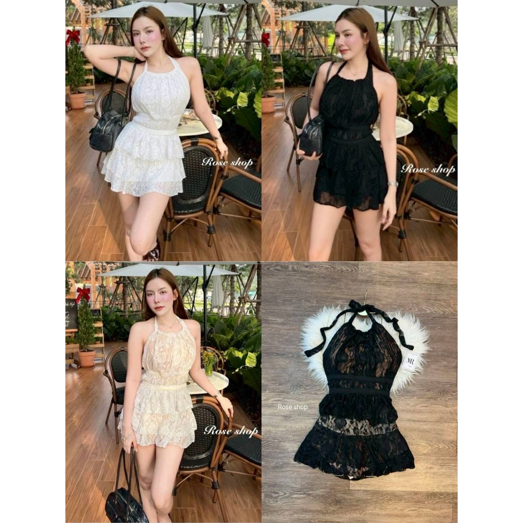 #Rose 💕❤️ꫛꫀꪝ c o ll e c t i o n ✨💕   เซท 2 ชิ้น ผ้าลูกไม้เนื้อนิ่มทั้งชุด  คอลใหม่ฉบับบ สาวเวียดนาม 