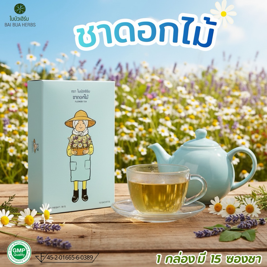 ชาดอกไม้ มี อย. ตราใบบัวเฮิร์บ