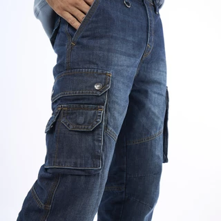 DAVIE JONES [BE FEARLESS] กางเกงคาร์โก้ผู้ชาย Relax Fit Cargo Pants สีกรม ดำ CO0087