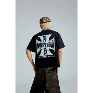 44TEES 34 Boxy Black เสื้อยืดสีดำ