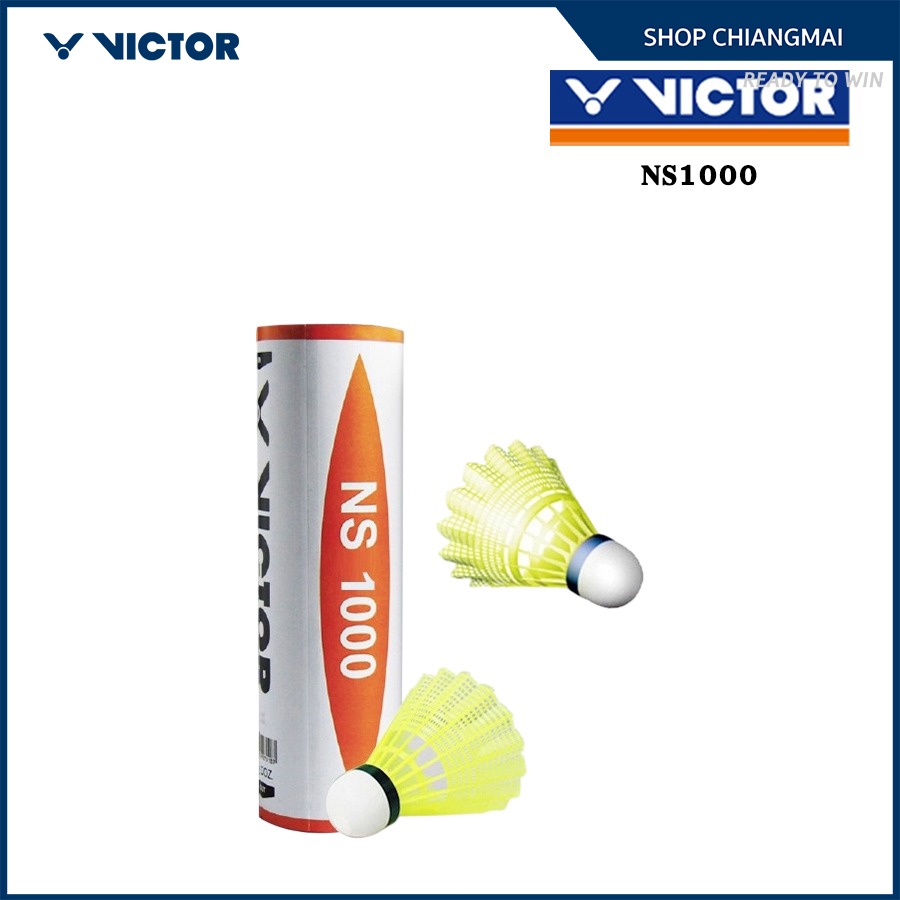 VICTOR ลูกแบดมินตัน พลาสติกไนร่อน NS 1000 (6ลูก) ความเร็วปานกลาง