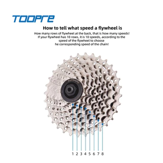 TOOPRE โซ่จักรยานสีทองเคลือบกันสนิม แบบ 1-8-9-10-11 speed สำหรับจักรยาน