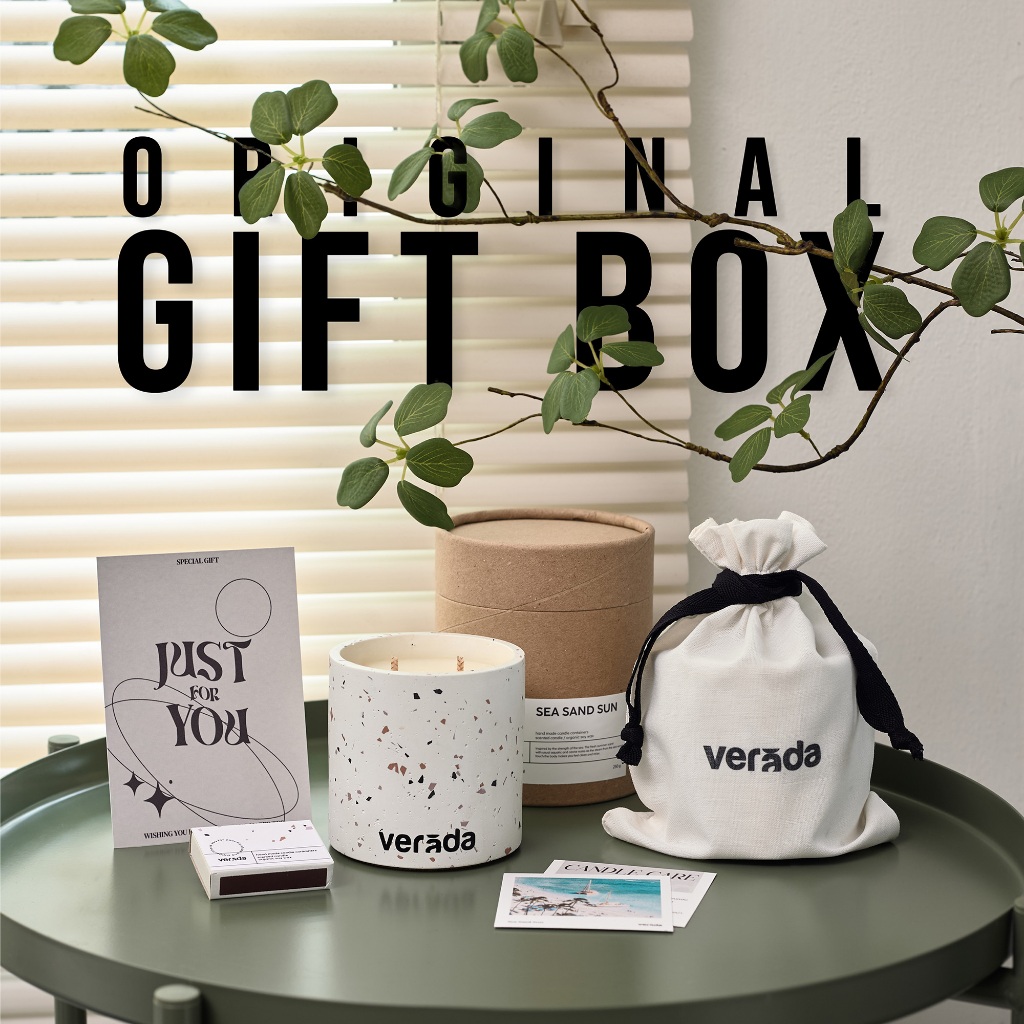 [ พร้อมส่ง ] เทียนหอม verada – gift box ชุดกล่องของขวัญ สำหรับทุกโอกาส ไขถั่วเหลือง soy wax