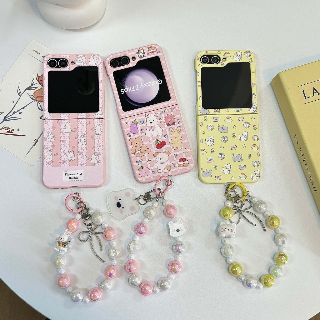 พร้อมส่งจากไทย ! เคสฟลิปลายสวนสัตว์แสนน่ารัก กระต่ายแมวแพนกวิ้น (20102) for Samsung Galaxy ZFlip6 Flip6 Flip4