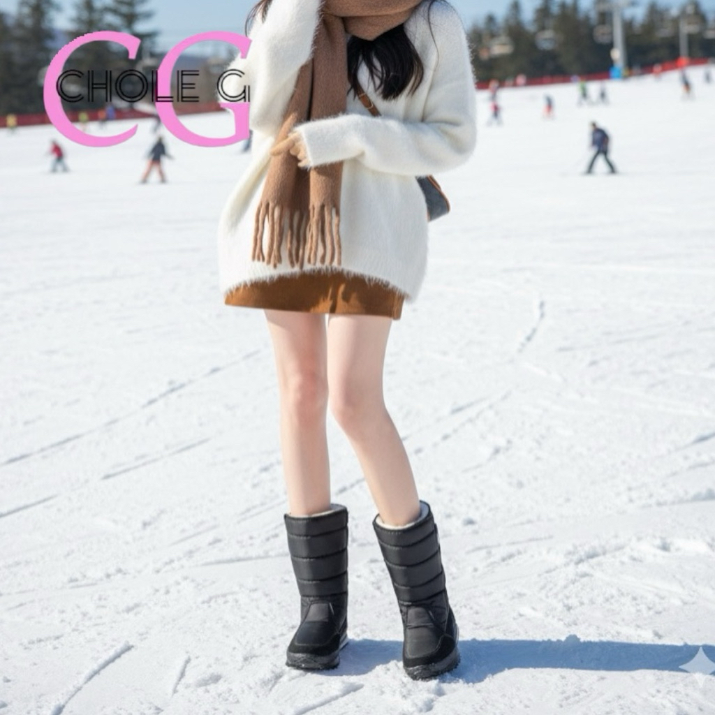 Chole G :Alas Snow Ski Boots (ไซส์37-44)รองเท้าบูทบุขนกันหนาว ลุยหิมะ ส้น5cm(SH0257) - รูปที่ 5
