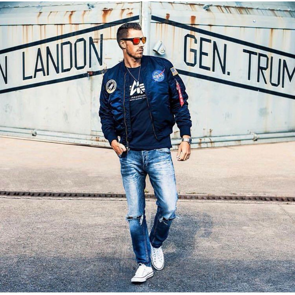 เสื้อไฟท์ JACKET FLYER’S MA-1 NASA ALPHA INDUSTRIES แจ็คเก็ตไฟท์