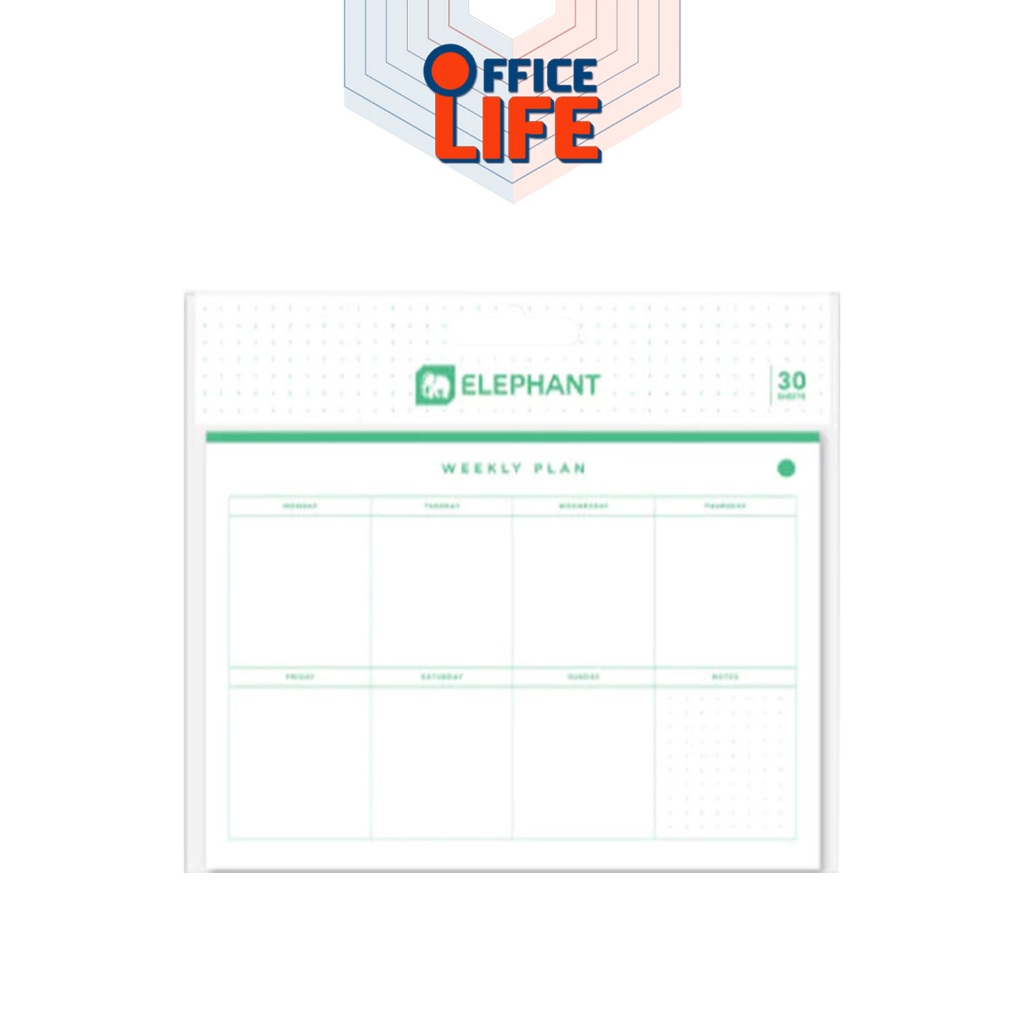 ELEPHANT (ตราช้าง) กระดาษบันทึกรายเดือน บันทึกรายสัปดาห์ บันทึกรายการ Monthly Plan / Weekly Plan / To Do List ( 1 ชิ้น ) - รูปที่ 4
