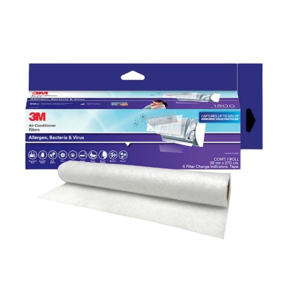 3M Filtrete แผ่นกรองอากาศสำหรับแอร์รุ่น 9808 9809 ขนาด 38x270 cm