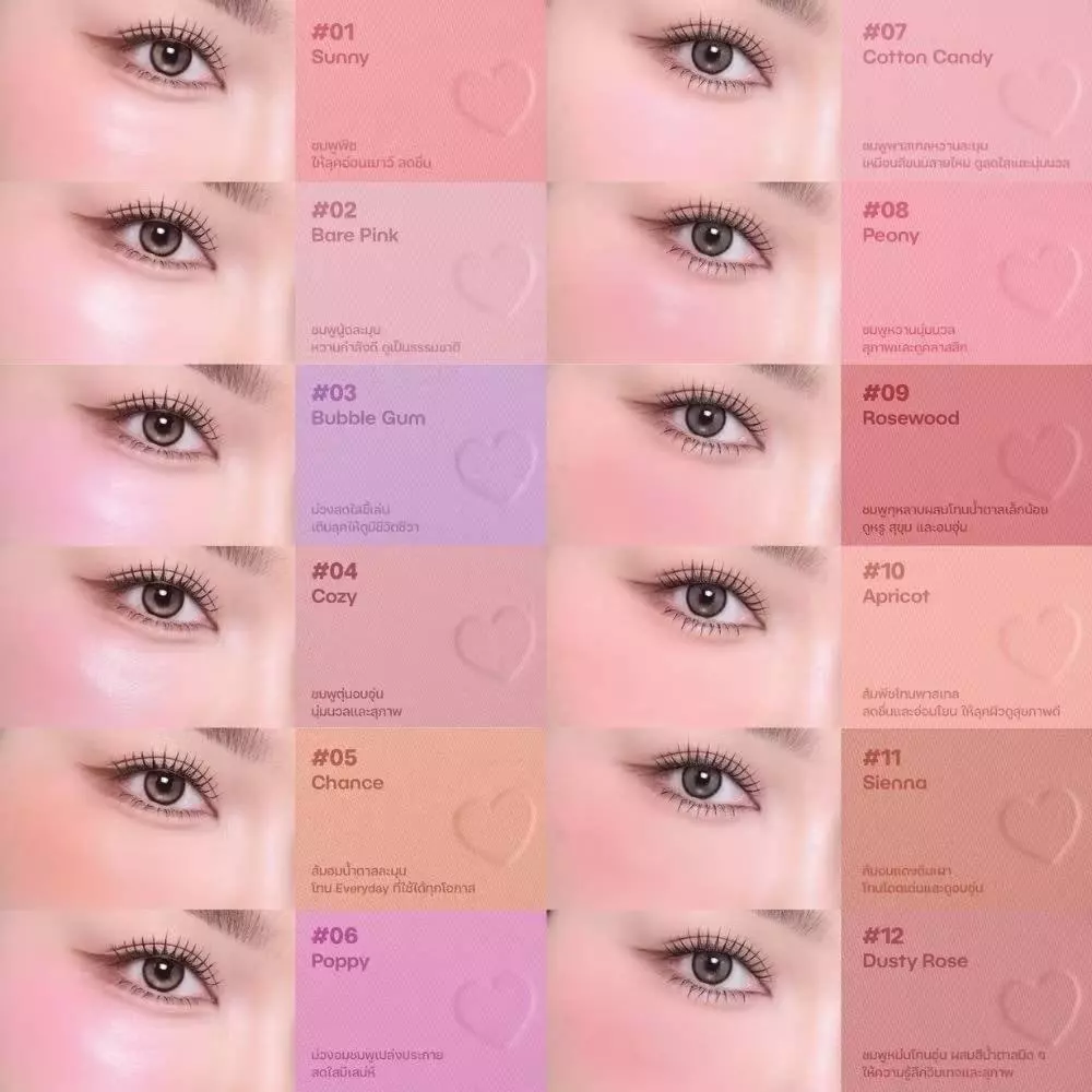 ODBO Iconic Powder Blush OD1325 บลัชออนเนื้อฝุ่น 4.2g thumbnail 9